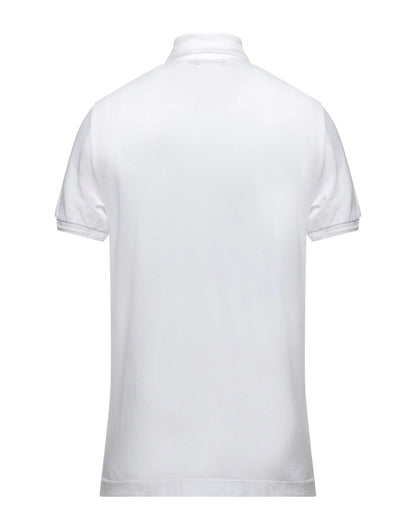 Dolce & Gabbana White Logo Patch Polo Shirt