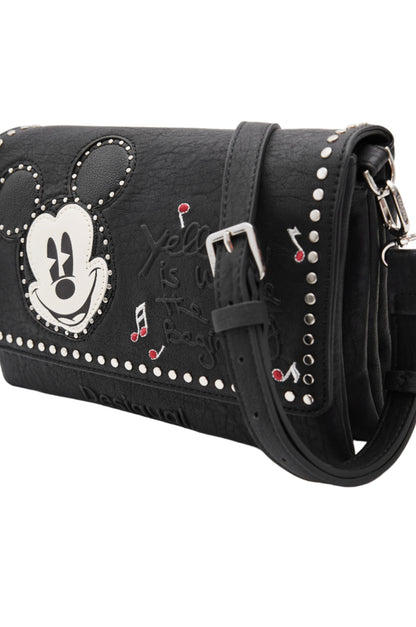 Desigual Black M Mickey Mouse Studs Crossbody Bag