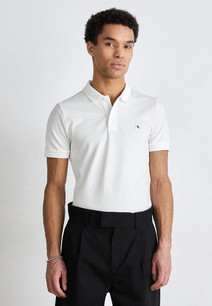 Calvin Klein White Badge Slim Polo Shirt