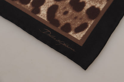 Dolce & Gabbana Silk Foulard with Leopard Print