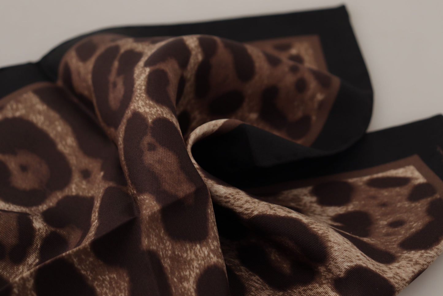 Dolce & Gabbana Silk Foulard with Leopard Print