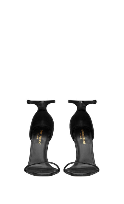 Saint Laurent Black Opyum 110 Patent Leather Sandals
