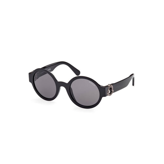 Moncler Black Atriom Round Sunglasses