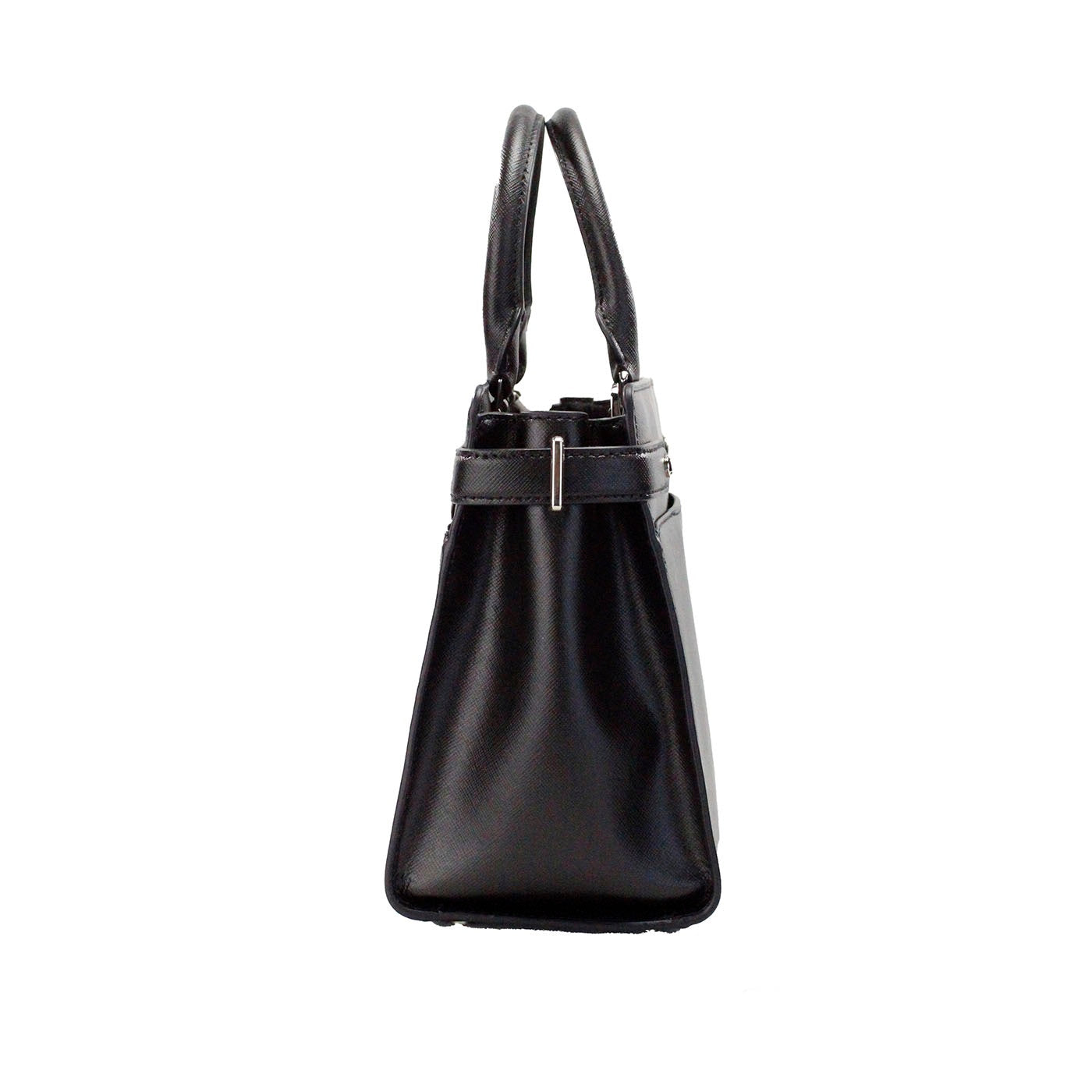 Kate Spade Staci Medium Black Saffiano Leather Crossbody Satchel Bag
