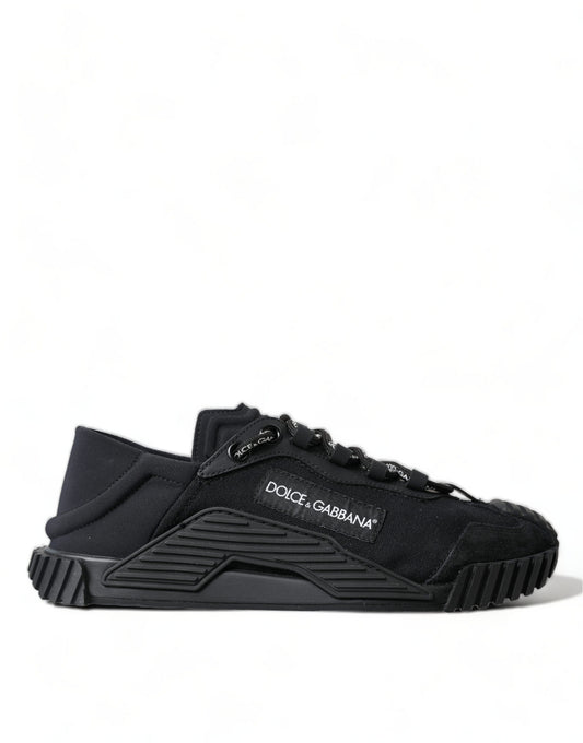 Dolce & Gabbana Black NS1 Low Top Lace Up Sneaker Women Shoes