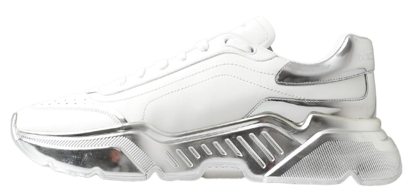 Dolce & Gabbana White Leather Sports DAYMASTER Sneakers Shoes
