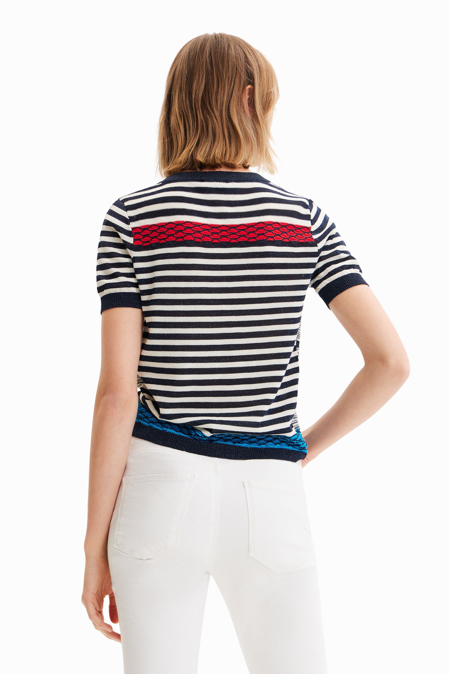 Desigual Blue Knit Sailor T-Shirt