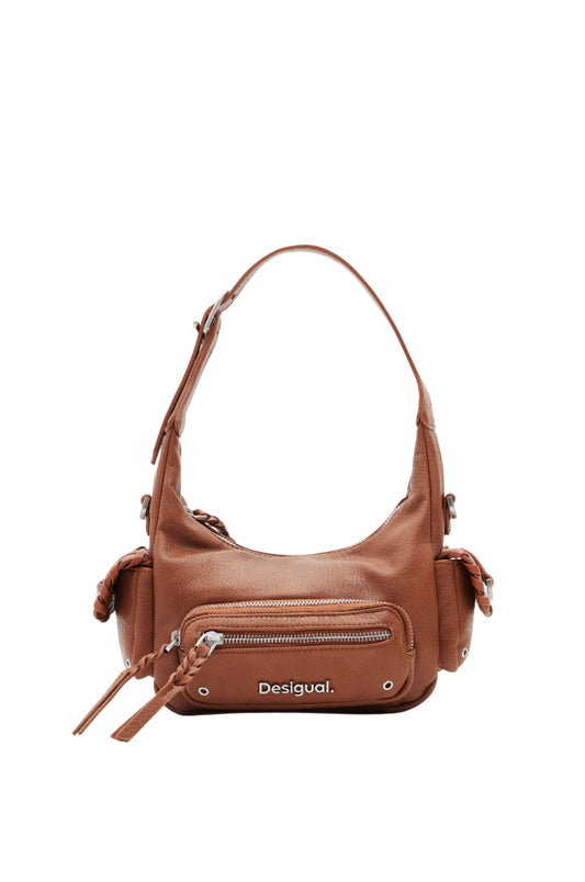Desigual Brown S Pockets Shoulder Bag
