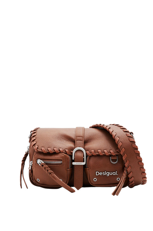 Desigual Brown M Pockets Crossbody Bag