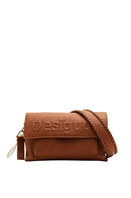 Desigual Brown M Logo Crossbody Bag