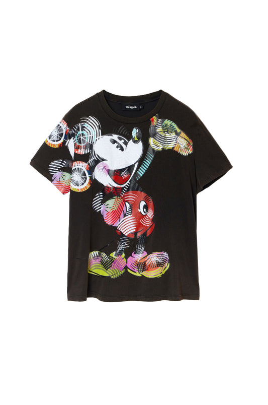 Desigual Black Arty Mickey Mouse T-Shirt