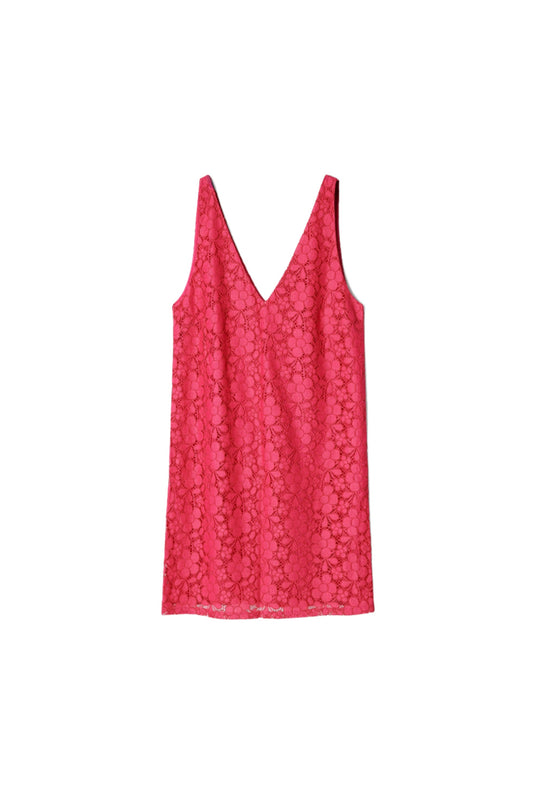 Desigual Pink Floral Lace Mini Dress