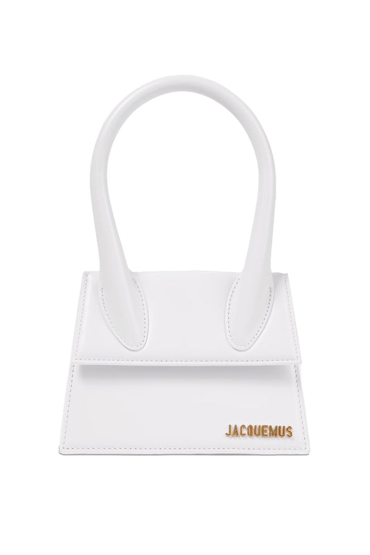 Jacquemus White Le Chiquito Moyen Leather Tote Bag