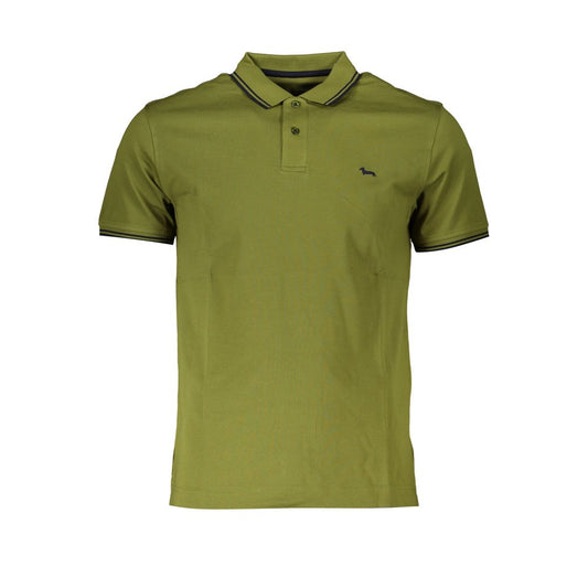 Harmont & Blaine Green Polo Shirt with Contrasts