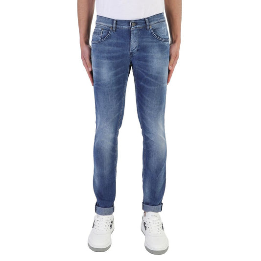 Dondup Blue Cotton Skinny Jeans