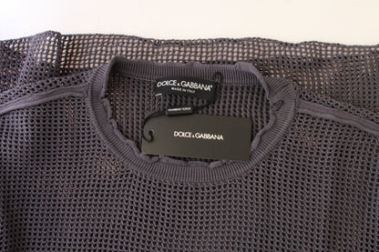 Dolce & Gabbana Purple Runway Netz Pullover Netted Sweater