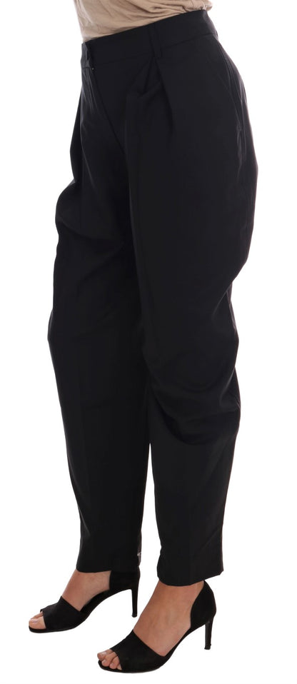 Dolce & Gabbana Black Wool Stretch Dress Pants