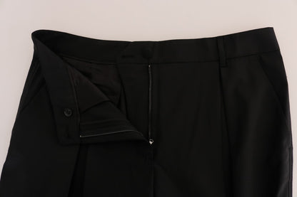 Dolce & Gabbana Black Wool Stretch Dress Pants